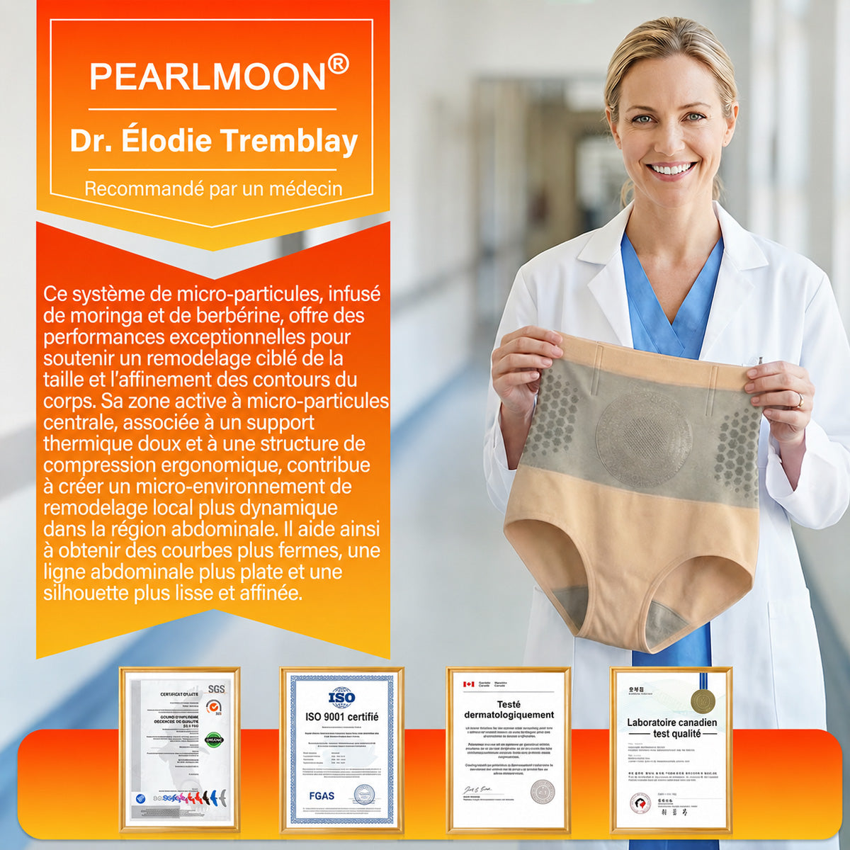 Boutique officielle | PEARLMOON® 2026 Moringa & Berbérine 4-en-1 Short micro-particules sculptant & brûle-graisses
