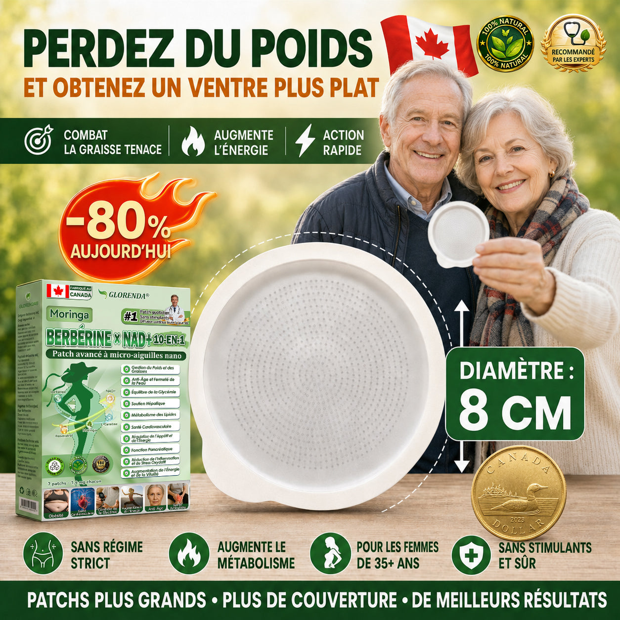 Boutique officielle |  🎄 GLORENDA® 2026 Moringa & Berbérine × NAD+ Patch micro-nano avancé 4-en-1(À utiliser une fois par jour, résultats visibles en 7 jours)✅ Pour l’obésité, le relâchement cutané, l’apnée du sommeil, les problèmes articulaires 🎁